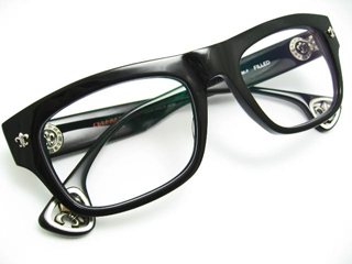 CHROME HEARTS クロムハーツ眼鏡DRILLED アイウェア 長 ブラック