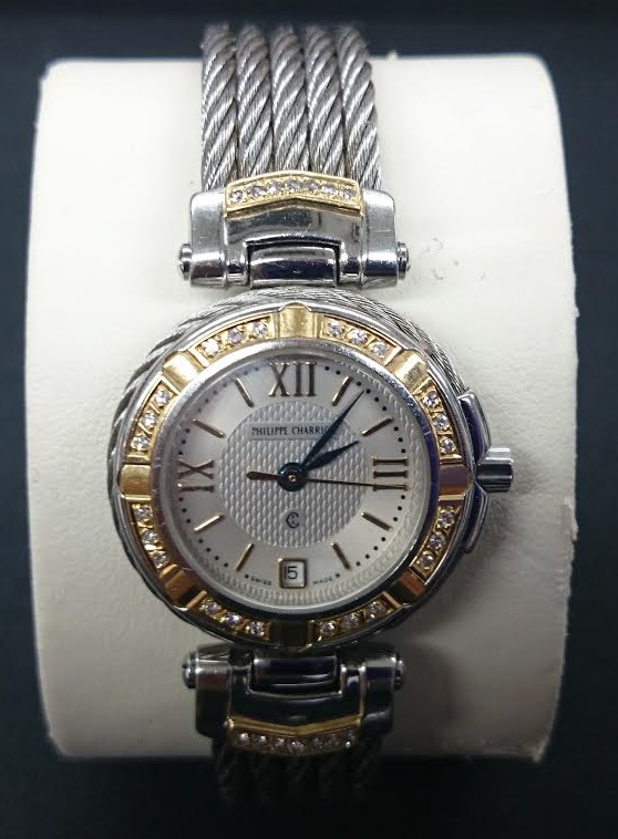 フィリップシャリオール ケルティック ベゼルダイヤのレディース腕時計