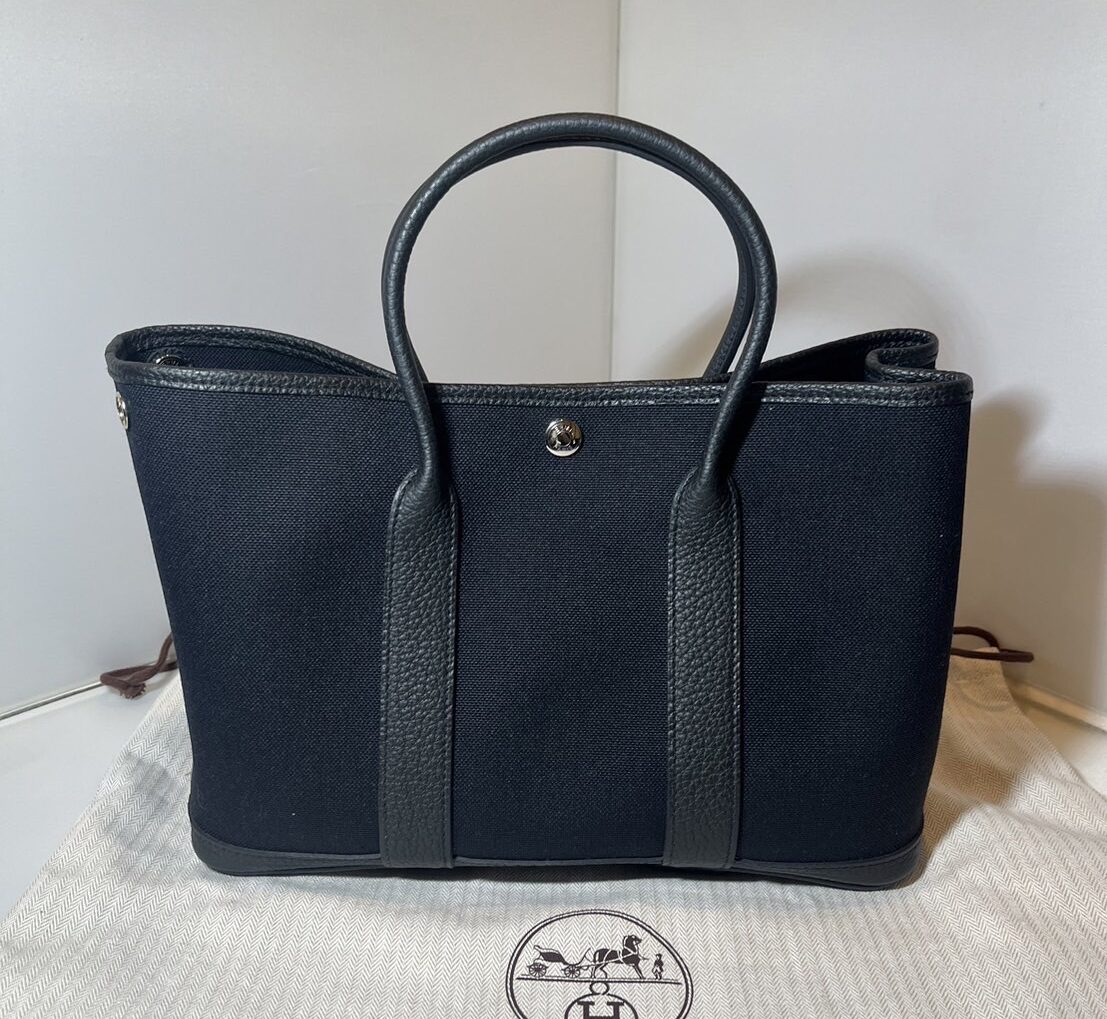 エルメス ガーデンパーティー TPM ブラック キャンバス バッグ ガーデン・パーティTPM ノワール ブラック 黒[H051568CK89