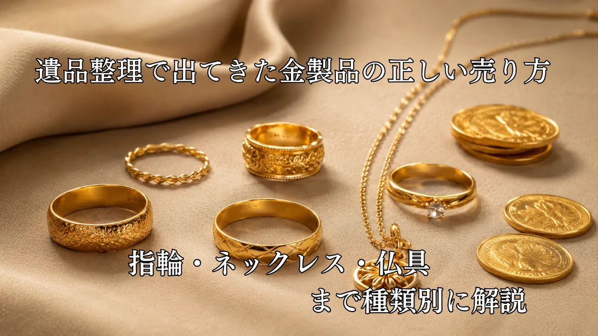 遺品整理で出てきた金製品の正しい売り方｜指輪・ネックレス・仏具まで