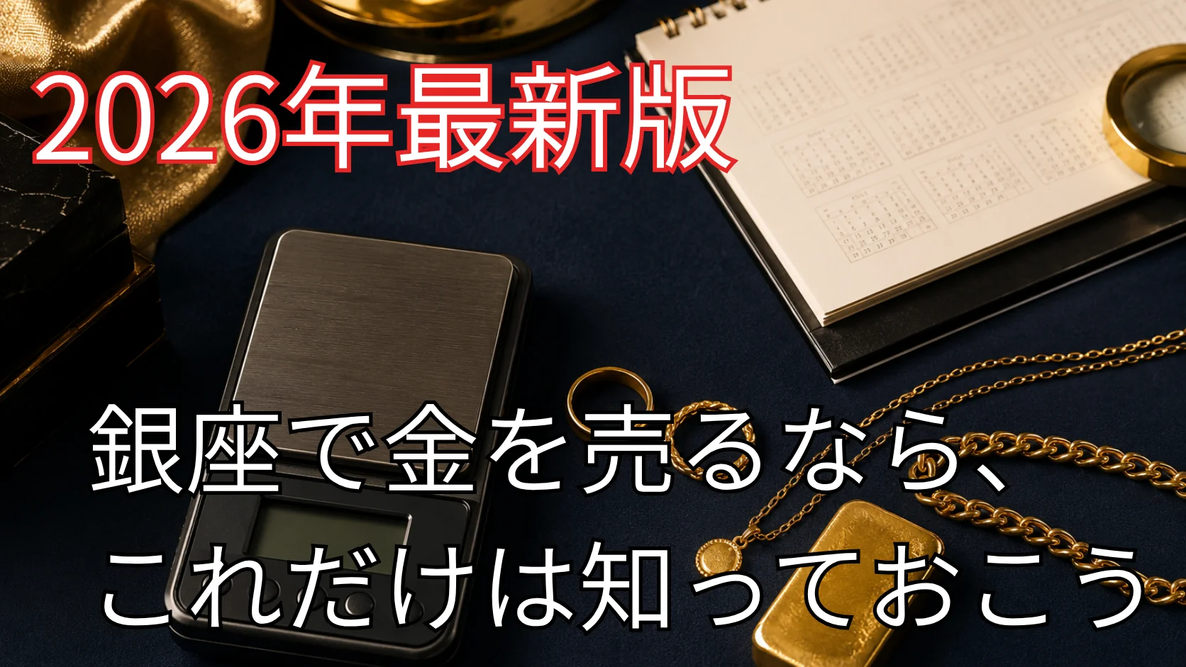 「2026年最新版　銀座で金を売るなら、これだけは知っておこう」文字入り